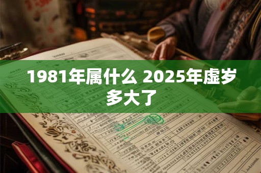 1981年属什么 2025年虚岁多大了