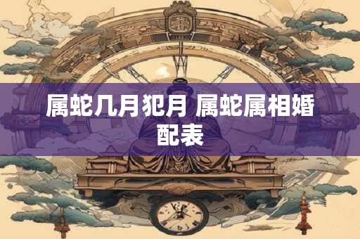 属蛇几月犯月 属蛇属相婚配表