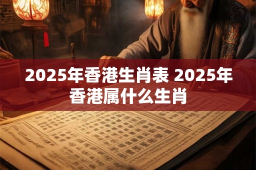 2025年香港生肖表 2025年香港属什么生肖