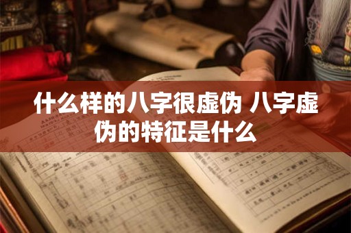 什么样的八字很虚伪 八字虚伪的特征是什么