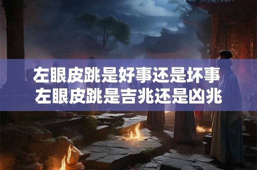 左眼皮跳是好事还是坏事 左眼皮跳是吉兆还是凶兆