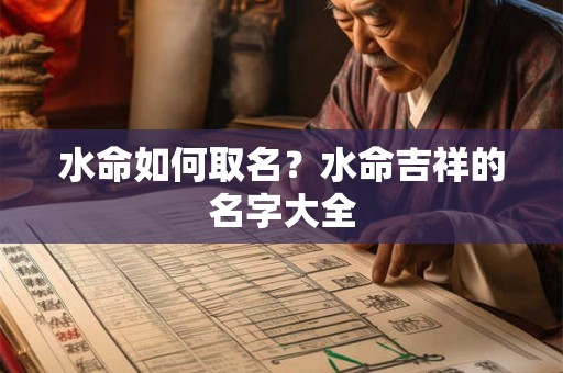 水命如何取名？水命吉祥的名字大全