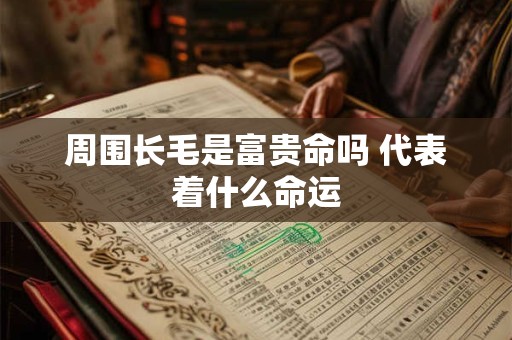 周围长毛是富贵命吗 代表着什么命运