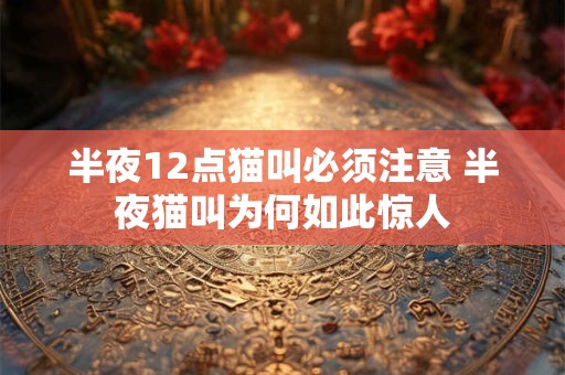 半夜12点猫叫必须注意 半夜猫叫为何如此惊人