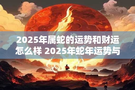 2025年属蛇的运势和财运怎么样 2025年蛇年运势与财富如何