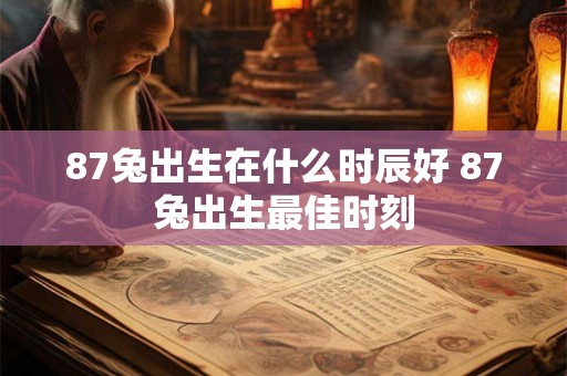 87兔出生在什么时辰好 87兔出生最佳时刻