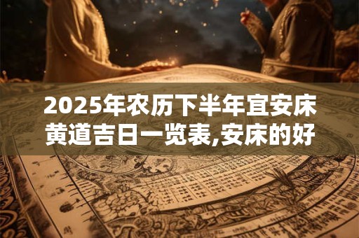 2025年农历下半年宜安床黄道吉日一览表,安床的好日子有哪些？