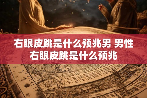 右眼皮跳是什么预兆男 男性右眼皮跳是什么预兆