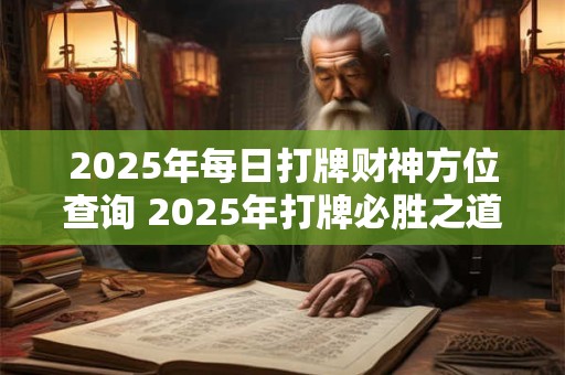 2025年每日打牌财神方位查询 2025年打牌必胜之道财神方位如何确定