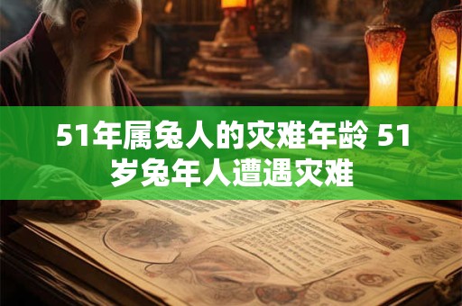 51年属兔人的灾难年龄 51岁兔年人遭遇灾难