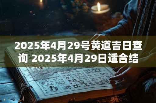 2025年4月29号黄道吉日查询 2025年4月29日适合结婚吗