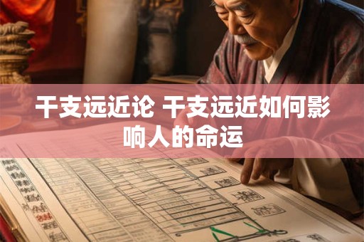 干支远近论 干支远近如何影响人的命运