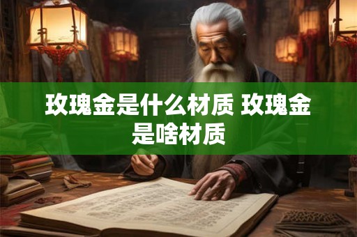 玫瑰金是什么材质 玫瑰金是啥材质