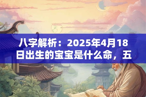 八字解析：2025年4月18日出生的宝宝是什么命，五行缺什么