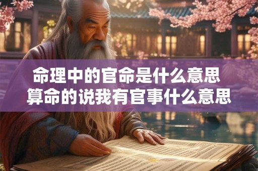 命理中的官命是什么意思 算命的说我有官事什么意思 命理中的官命是什么意思 算命的说我有官事什么意思