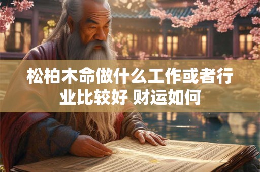 松柏木命做什么工作或者行业比较好 财运如何