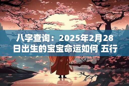 八字查询：2025年2月28日出生的宝宝命运如何 五行缺什么