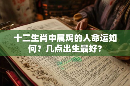十二生肖中属鸡的人命运如何？几点出生最好？