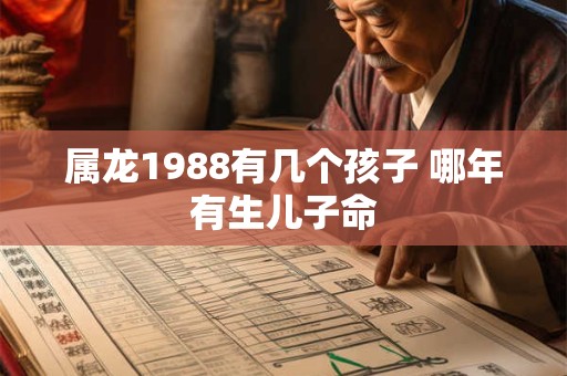 属龙1988有几个孩子 哪年有生儿子命