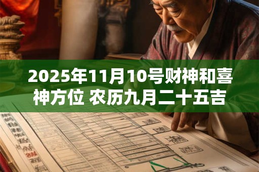 2025年11月10号财神和喜神方位 农历九月二十五吉时查询