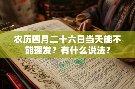 农历四月二十六日当天能不能理发？有什么说法？