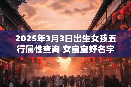 2025年3月3日出生女孩五行属性查询 女宝宝好名字合集