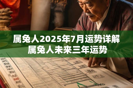 属兔人2025年7月运势详解 属兔人未来三年运势