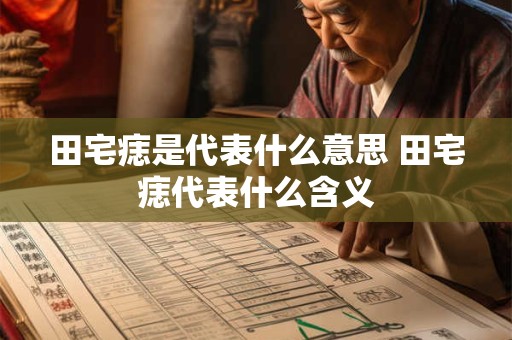 田宅痣是代表什么意思 田宅痣代表什么含义