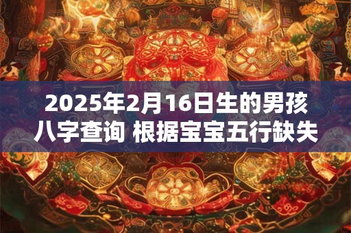 2025年2月16日生的男孩八字查询 根据宝宝五行缺失起名字