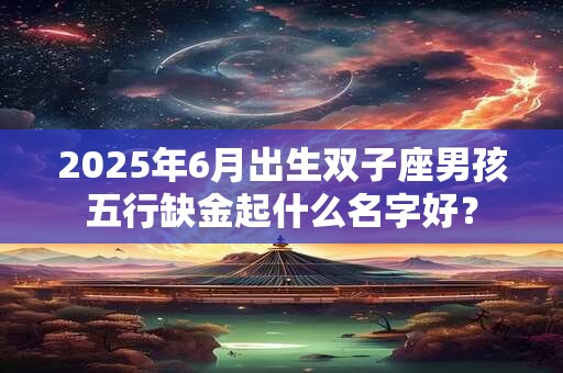 2025年6月出生双子座男孩五行缺金起什么名字好? 2025年6月出生双子座男孩五行缺金起什么名字好?