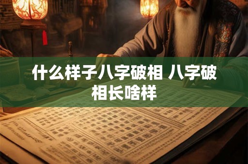 什么样子八字破相 八字破相长啥样