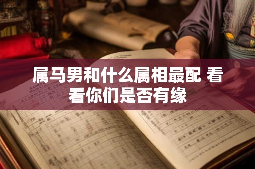 属马男和什么属相最配 看看你们是否有缘