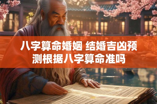 八字算命婚姻 结婚吉凶预测根据八字算命准吗