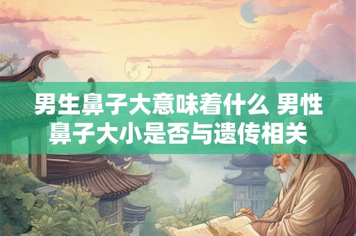 男生鼻子大意味着什么 男性鼻子大小是否与遗传相关