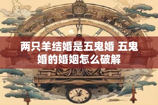 两只羊结婚是五鬼婚 五鬼婚的婚姻怎么破解