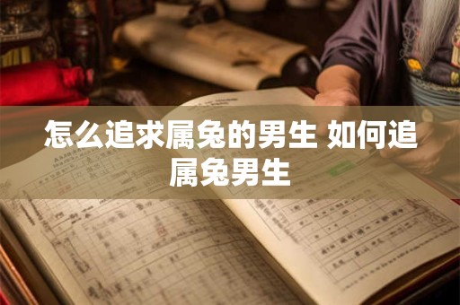 怎么追求属兔的男生 如何追属兔男生