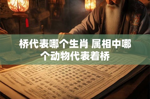 桥代表哪个生肖 属相中哪个动物代表着桥