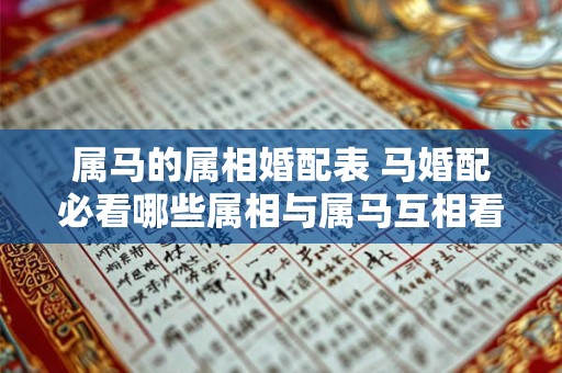 属马的属相婚配表 马婚配必看哪些属相与属马互相看好