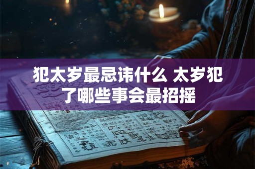 犯太岁最忌讳什么 太岁犯了哪些事会最招摇