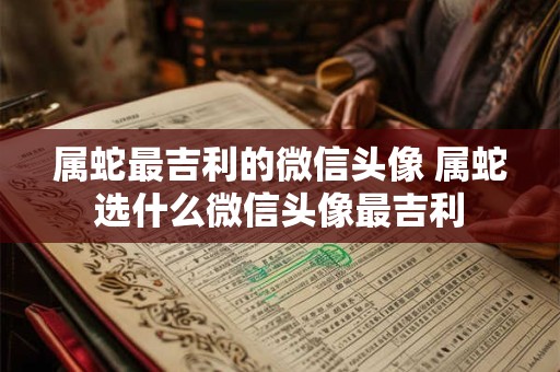 属蛇最吉利的微信头像 属蛇选什么微信头像最吉利
