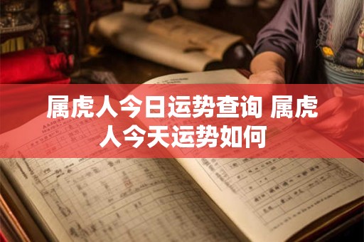 属虎人今日运势查询 属虎人今天运势如何