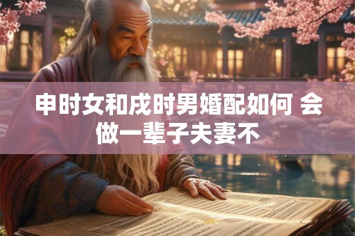 申时女和戌时男婚配如何 会做一辈子夫妻不