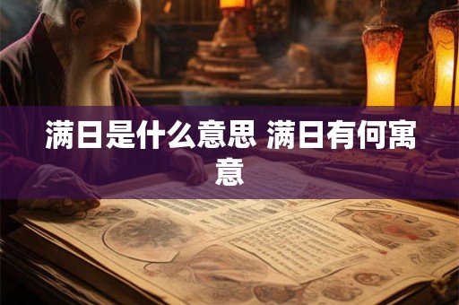 满日是什么意思 满日有何寓意