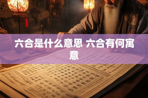 六合是什么意思 六合有何寓意