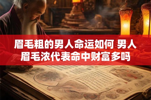 眉毛粗的男人命运如何 男人眉毛浓代表命中财富多吗 眉毛粗的男人命运如何 男人眉毛浓代表命中财富多吗
