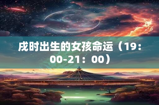 戌时出生的女孩命运（19：00-21：00）