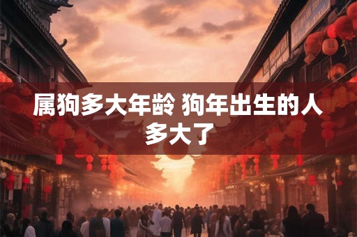 属狗多大年龄 狗年出生的人多大了