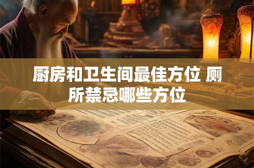 厨房和卫生间最佳方位 厕所禁忌哪些方位