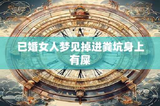 已婚女人梦见掉进粪坑身上有屎