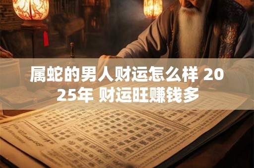 属蛇的男人财运怎么样 2025年 财运旺赚钱多